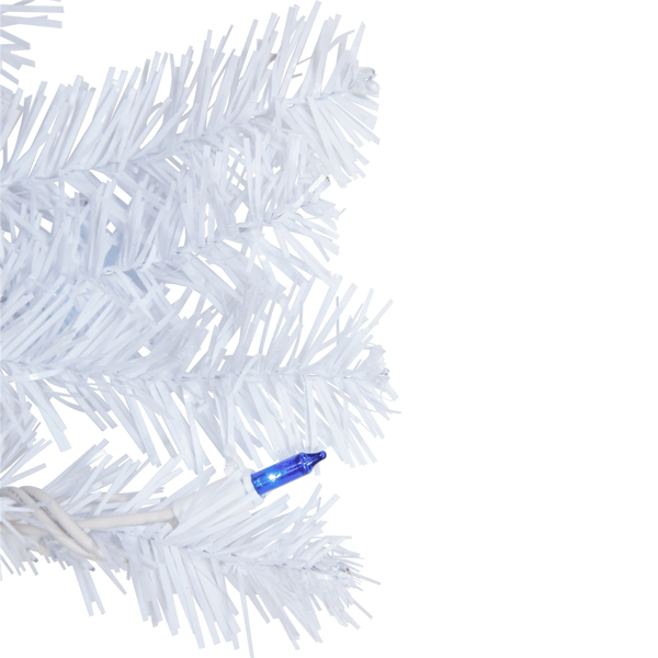 Northlight Pre-Lit Woodbury Pine Blue Lights Christmas Wreath