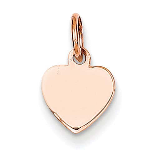 Gold Classics&#40;tm&#41; 14kt. Rose Gold Heart Disc Charm - image 