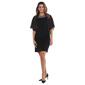 Plus Size MSK Bead Trim Chiffon Overlay Dress - image 1