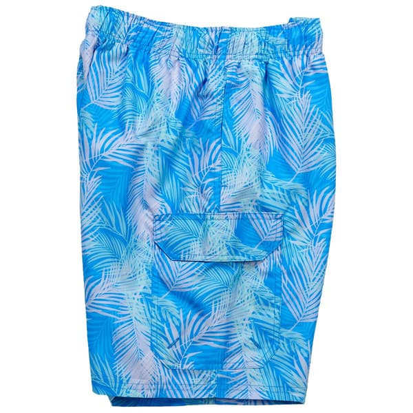 Young Mens SURFZONE&#174; Tonal Palms Swim Trunks - Blue