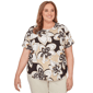 Plus Size Alfred Dunner Detail Driven Floral Stained Glass Blouse - image 1