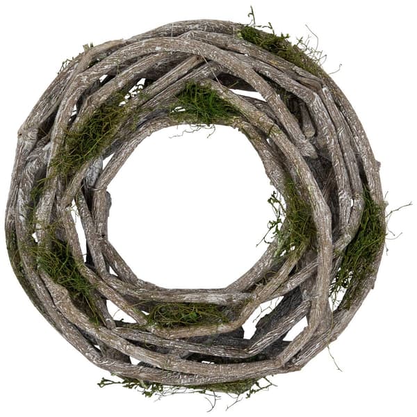 Northlight Seasonal Twig & Moss Artificial Spring Wreath