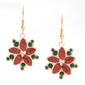 Poinsettia Drop Earrings - image 1