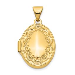 Gold Classics(tm) 14kt. Gold Scroll Oval Locket