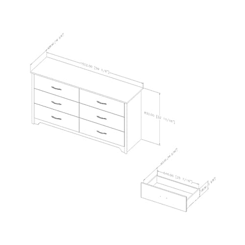 South Shore Fusion Pure White Dresser