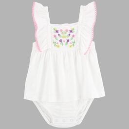 Baby Girl &#40;NB-24M&#41; Carters&#40;R&#41; Embroidered Flowers Ruffle Sunsuit