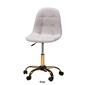 Baxton Studio Kabira Glam & Luxe Grey Velvet Swivel Office Chair - image 9