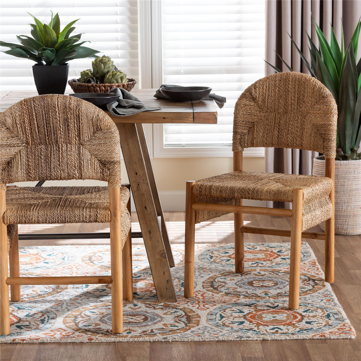 bali & pari Cavo Handwoven Seagrass Dining Chair