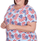 Plus Size Alfred Dunner Land of the Free Flag Hearts Tee - image 4