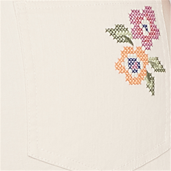 Plus Size Alfred Dunner Beachcomber Floral Cross Stitch Capris