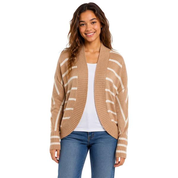 Juniors Derek Heart Dolman Shrug Open Front Cardigan - Taupe