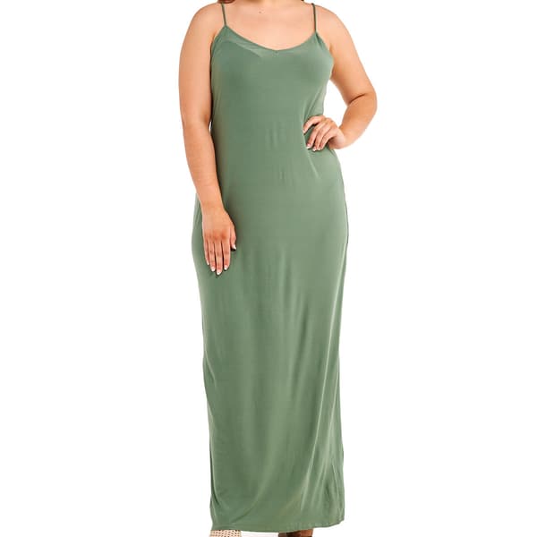 Juniors Plus Derek Heart Billowing Blossom Maxi Dress - image 