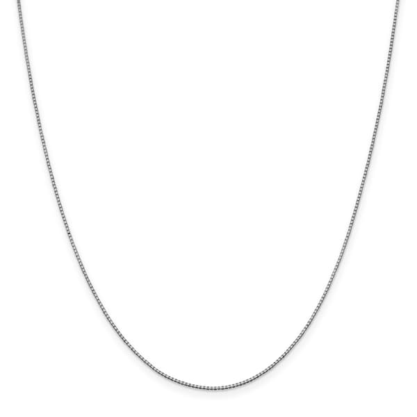 Gold Classics(tm)10kt. White Gold 1mm 24in Box Chain Necklace - image 