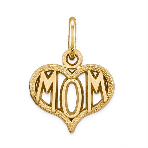 Gold Classics&#40;tm&#41; 14kt. Yellow Gold Mom Heart Charm - image 