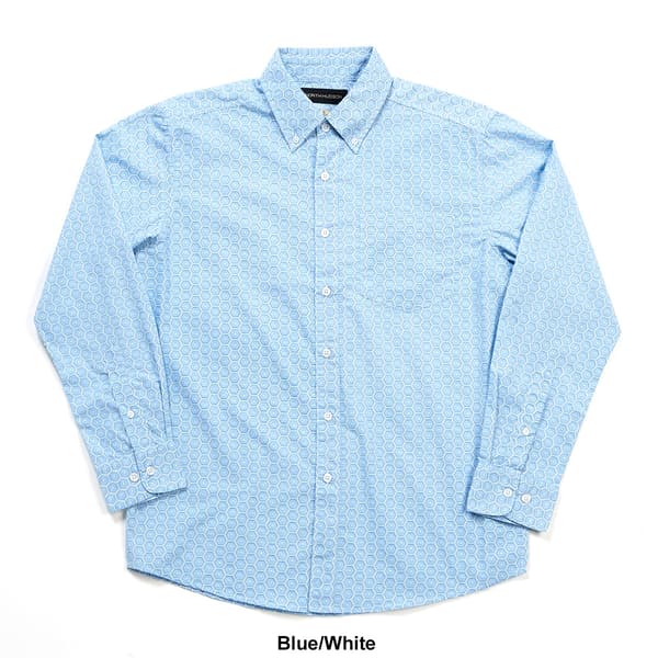 Mens North Hudson Geometric Tuckless Button Down Shirt
