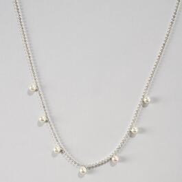 Rosa Rhinestones Pearl Trimmed Rhinestone Necklace