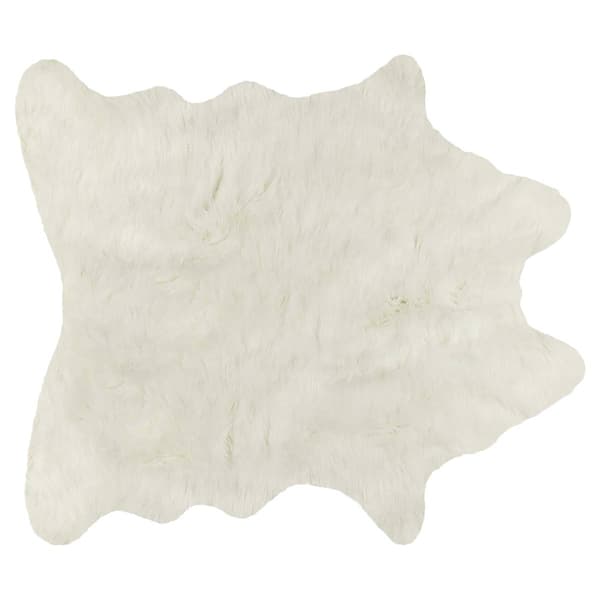 9th & Pike&#40;R&#41; Super Soft Off White Faux Hide Area Rug - image 