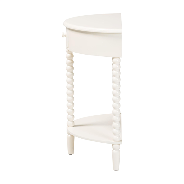 Baxton Studio Raynera Bobbin-Leg Demilune Console Table