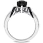 Sophia B White Gold 2 2/5ctw. Black & White Pear Diamond Ring - image 2