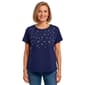 Petite Emily Daniels Short Sleeve Rhinestone Star Tee - image 1