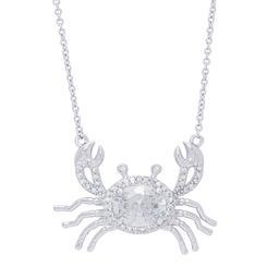 Plated Cubic Zirconia Crab-Shape Pendant