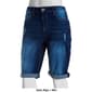 Womens Royalty 1 Button 11in. Cuffed Bermudas-Medium Wash - image 3