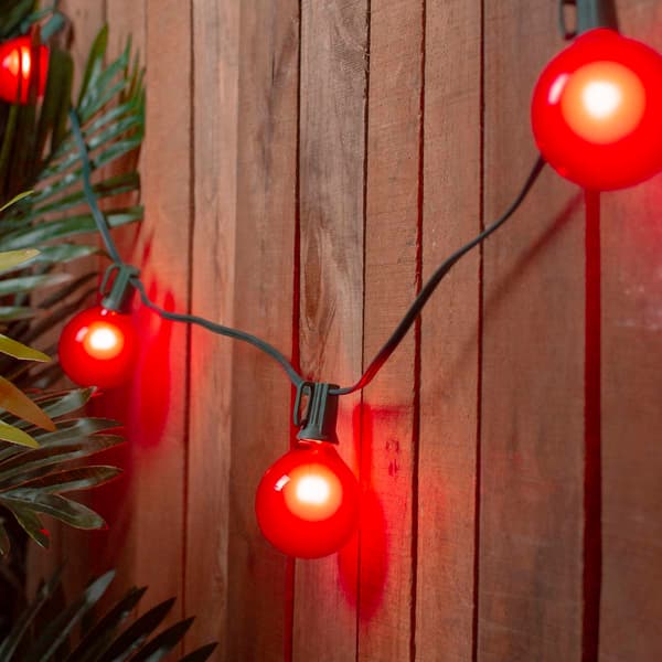 Northlight Seasonal 15ct. Red Satin G50 Globe Christmas Lights