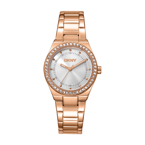Womens DKNY Crystal Dial & Bezel Rose-Gold Watch - DK1L100M0075 - image 