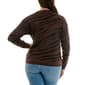 Womens Zac & Rachel Long Sleeve Zebra Crew Neck Sweater - image 2