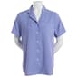Womens Notations Short Sleeve stripe Equipment Button Down Blouse - image 1