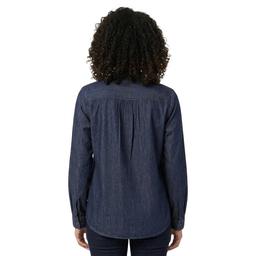 Womens Nautica Long Sleeve Denim Ruffle Blouse