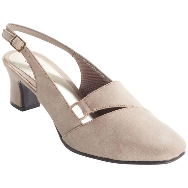 Womens Easy Street Choice Suede Slingback Pumps - image 