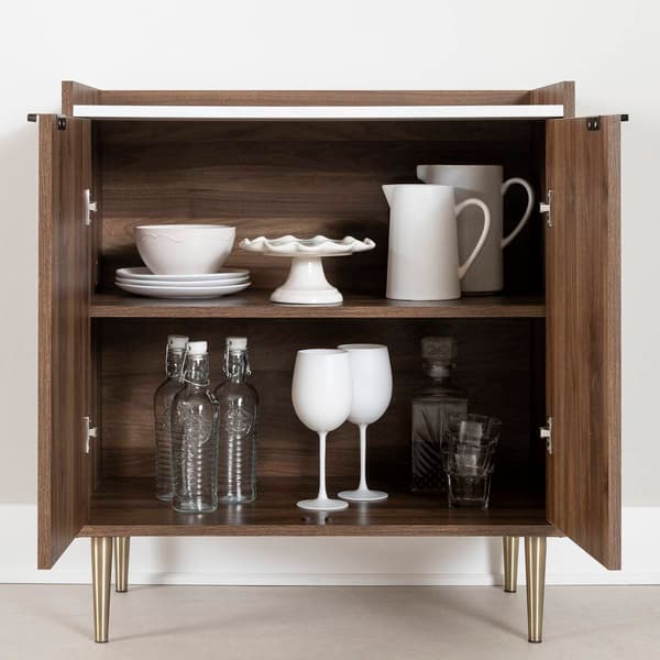South Shore Hype Storage Sideboard w/Faux Carrara Marble