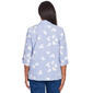 Womens Alfred Dunner In Full Bloom Stripe w/Butterfly Button Down - image 2