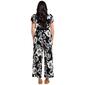 Womens Absolutely Famous Short Sleeve Belted Floral Jumpsuit - image 2