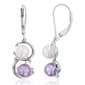 Gemstone Classics&#40;tm&#41; Double Pearl Dangle Leverback Earrings - image 1