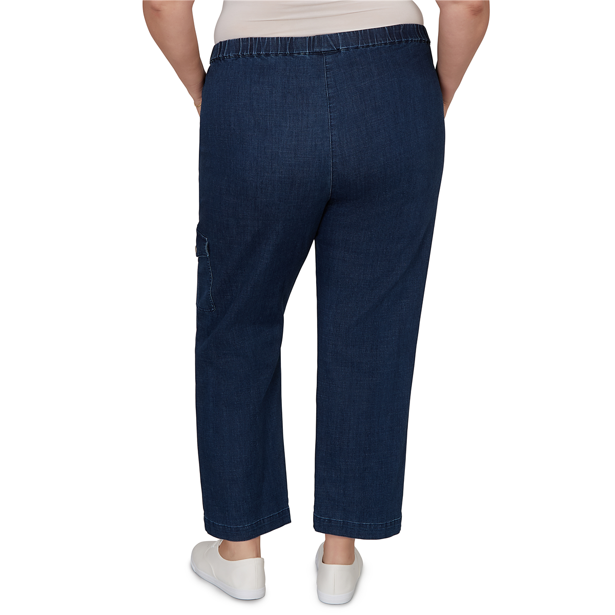 Plus Size Alfred Dunner Indigo Girls Pull On Cargo Pocket Jeans