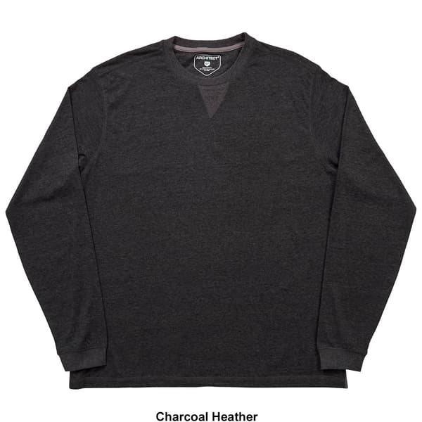 Mens Big &amp; Tall Architect® Long Sleeve V-Notch Seam Crew Tee
