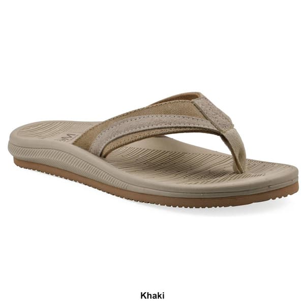 Womens White Mountain Bays Flip Flops