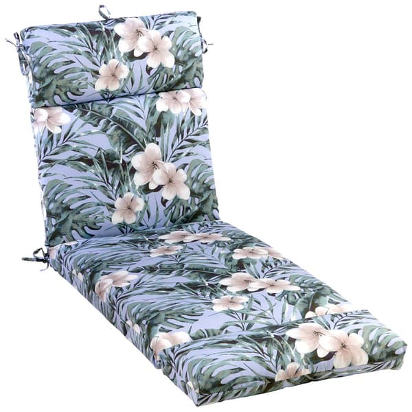 Jordan Manufacturing Floral Chaise Cushion - Pale Blue - image 