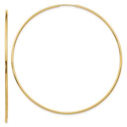 Gold Classics(tm) 14kt. Gold Polished Tube Hoop Earrings