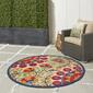 Nourison Aloha Bloom Vines Transitional Indoor/Outdoor Round Rug - image 11