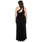 Juniors Plus Jump Ity One Shoulder Slit Sheath Dress - image 2