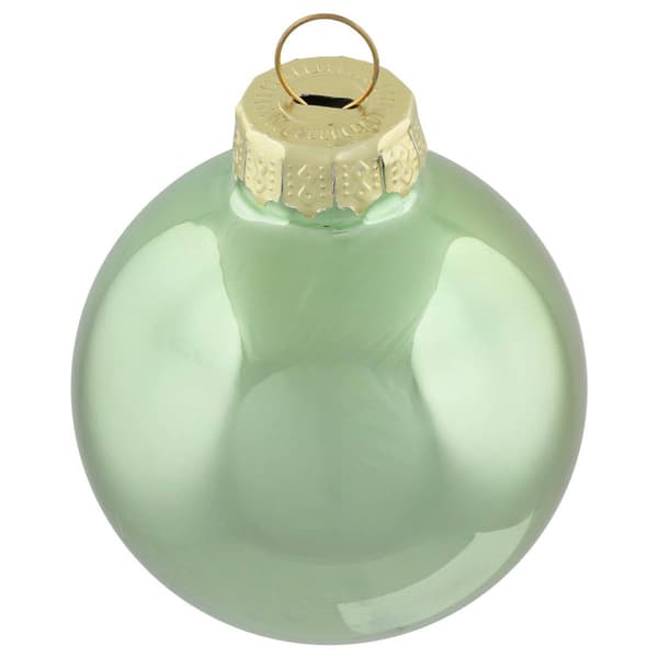 Northlight Seasonal 10ct. Grass Green Glass Christmas Ornaments