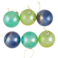 Northlight 6ct. Shiny Blue, Green, & Teal  Christmas Ornaments - image 2