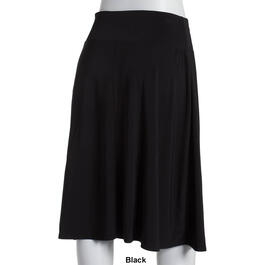 Womens NY Collection Knee Length Solid ITY A-Line Skirt
