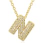 Accents by Gianni Argento 14kt. Gold Bubble Initial N Pendant - image 1