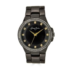 Mens Sean John Gunmetal-Tone Crystal Bezel Watch SJ0004GU