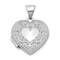 Gold Classics(tm) 14kt. White Gold Scroll Heart Locket - image 1