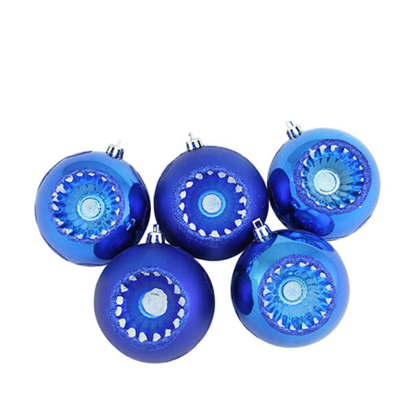 Northlight Seasonal Retro Ball Ornaments 5pc. Set - image 